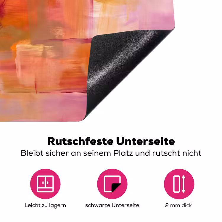 Abstract - Borstelstreken - Kunst - Paars - Goud Inductie beschermer vinyl 3mm middel -zzzzzzz-lf-onderkant