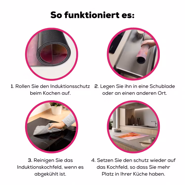 Abstract - Borstelstreken - Kunst - Paars - Goud Inductie beschermer vinyl 3mm middel -zzzzzzz-lf-werking