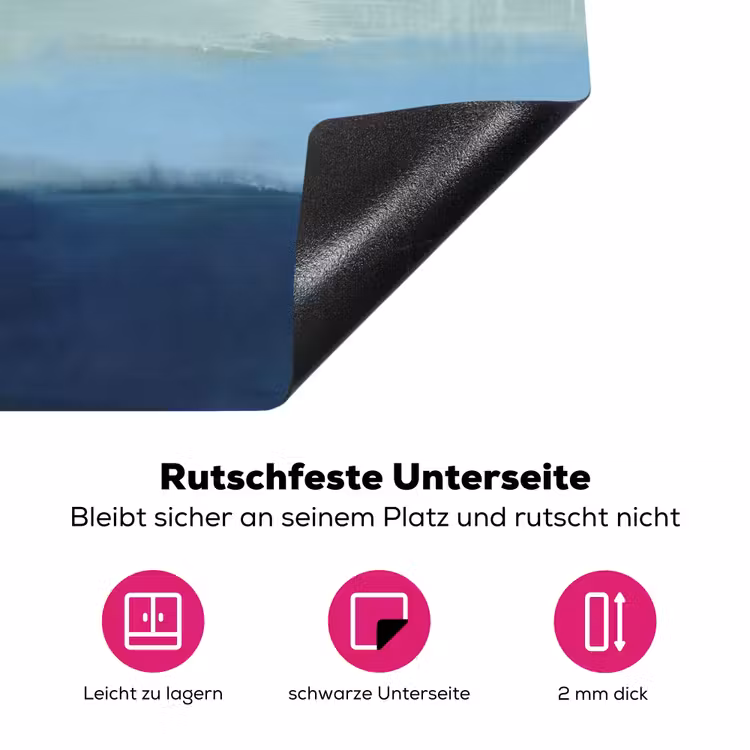 Abstract - Lagen - Rust - Modern - Blauw Inductie beschermer vinyl 3mm middel -zzzzzzz-lf-onderkant