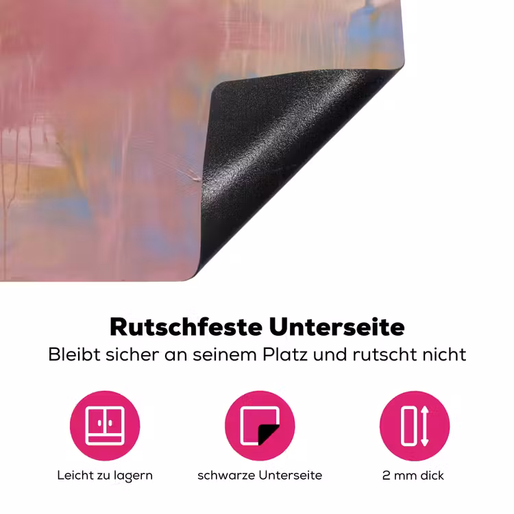 Abstract - Textuur - Kleuren - Modern - Roze Inductie beschermer vinyl 3mm middel -zzzzzzz-lf-onderkant