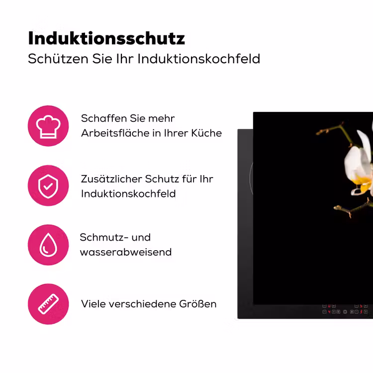 Hemelse Orchideeëntak Inductie beschermer vinyl 3mm klein -zzzzzzz-lf-ups