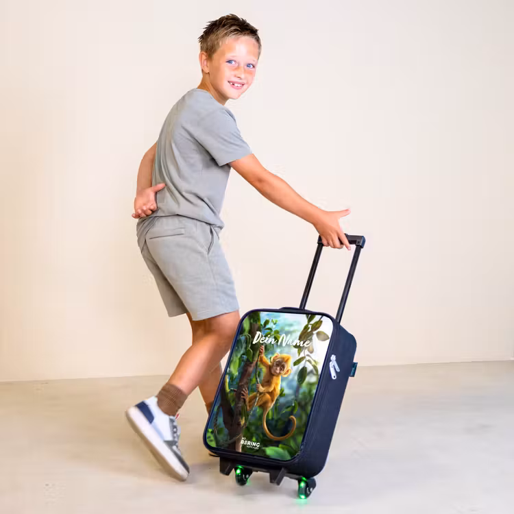 Alex aapje Kinderkoffer - Zwart klein -sfeer3