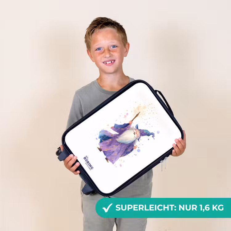 Oude tovenaar met staf Kinderkoffer - Zwart klein -sfeer4_DE