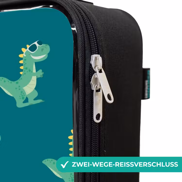 Tyranosaurus specs Kinderkoffer - Zwart klein -rits_DE