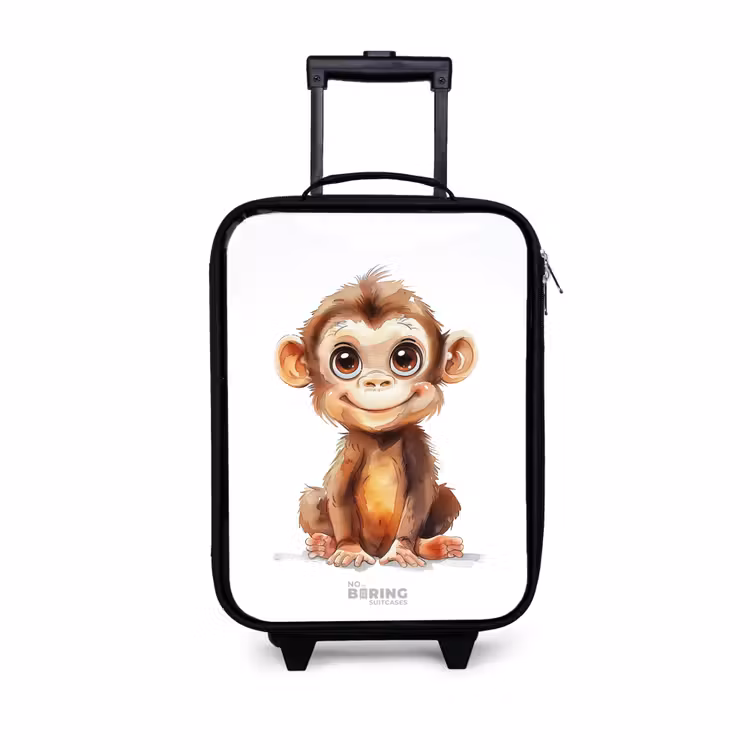 Baby aap Kinderkoffer - Zwart klein -3d