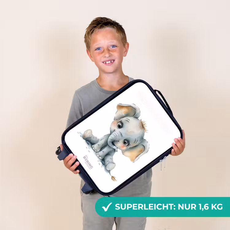 Baby olifant Kinderkoffer - Zwart klein -sfeer4_DE