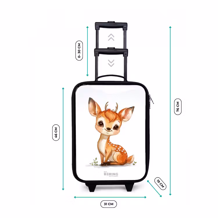 Baby hert Kinderkoffer - Zwart klein -productfoto_formaten
