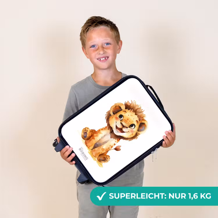 Baby leeuw Kinderkoffer - Zwart klein -sfeer4_DE