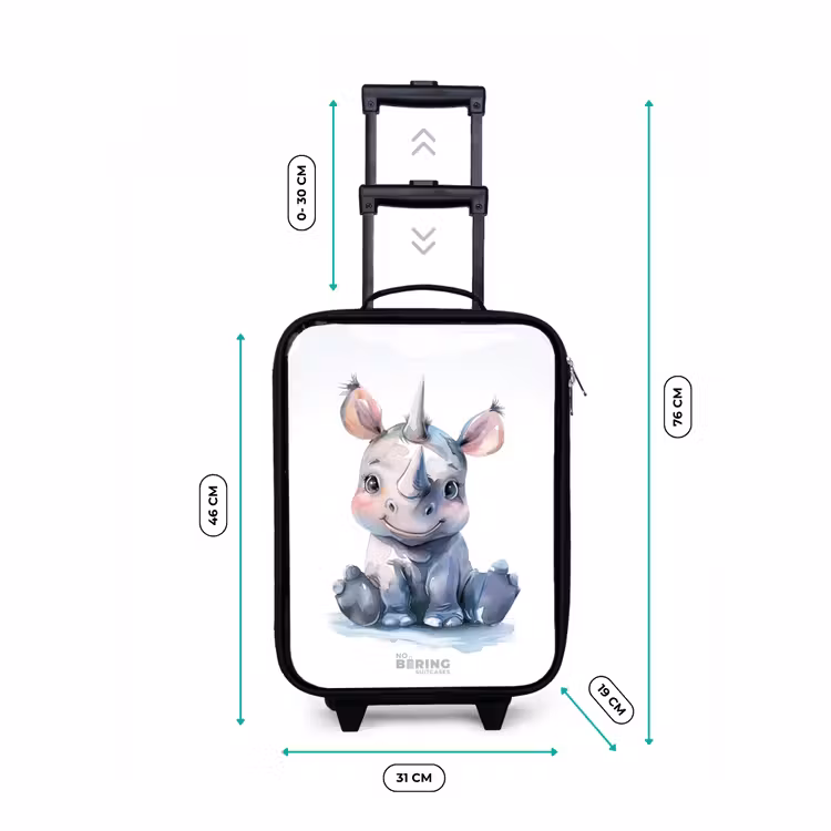 Baby neushoorn Kinderkoffer - Zwart klein -productfoto_formaten
