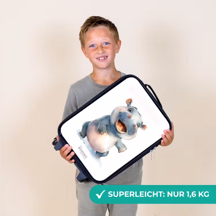 Baby nijlpaard Kinderkoffer - Zwart klein -sfeer4_DE