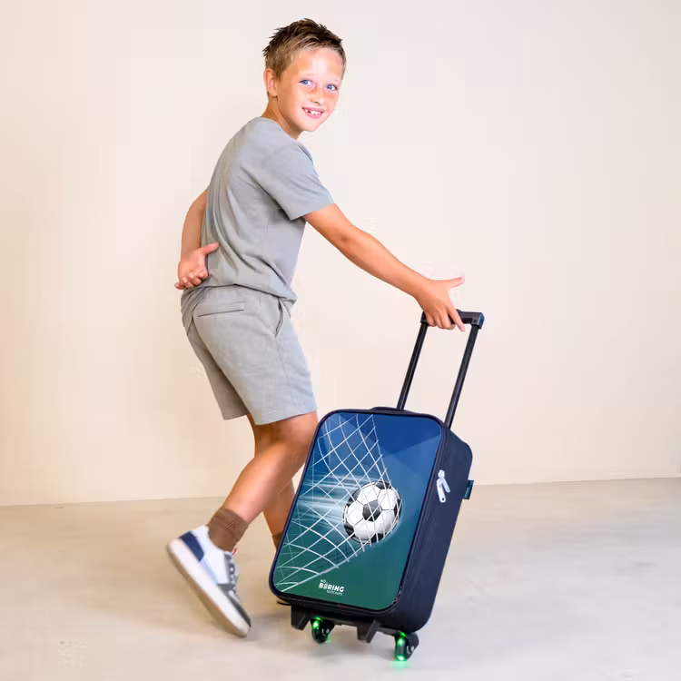 Bal in het goal Kinderkoffer - Zwart klein -sfeer3