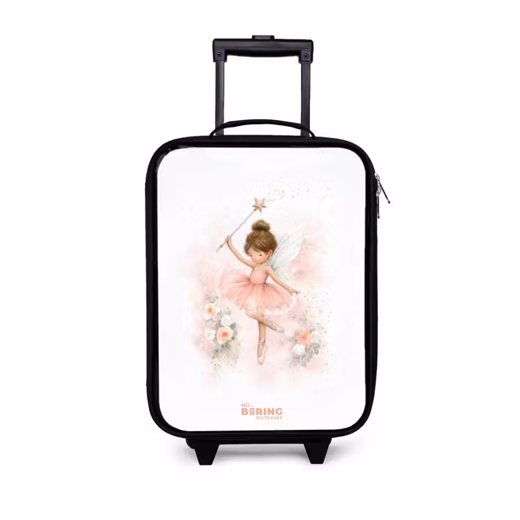 Ballerina fee in roze Kinderkoffer - Zwart klein -3d