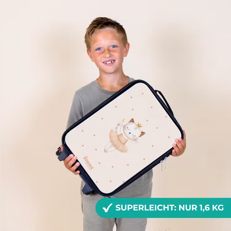 Ballerina kitten in beige kleuren Kinderkoffer - Zwart klein -sfeer4_DE