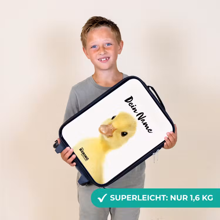 Barry de Badeend Kinderkoffer - Zwart klein -sfeer4_DE