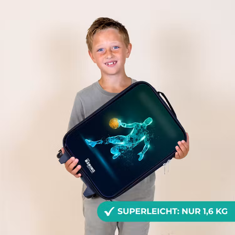 Basketbalspeler in neon dribbelactie Kinderkoffer - Zwart klein -sfeer4_DE