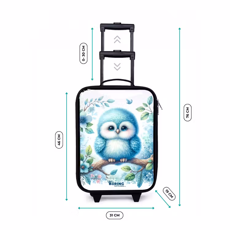 Boudewijn blauwvacht Kinderkoffer - Zwart klein -productfoto_formaten