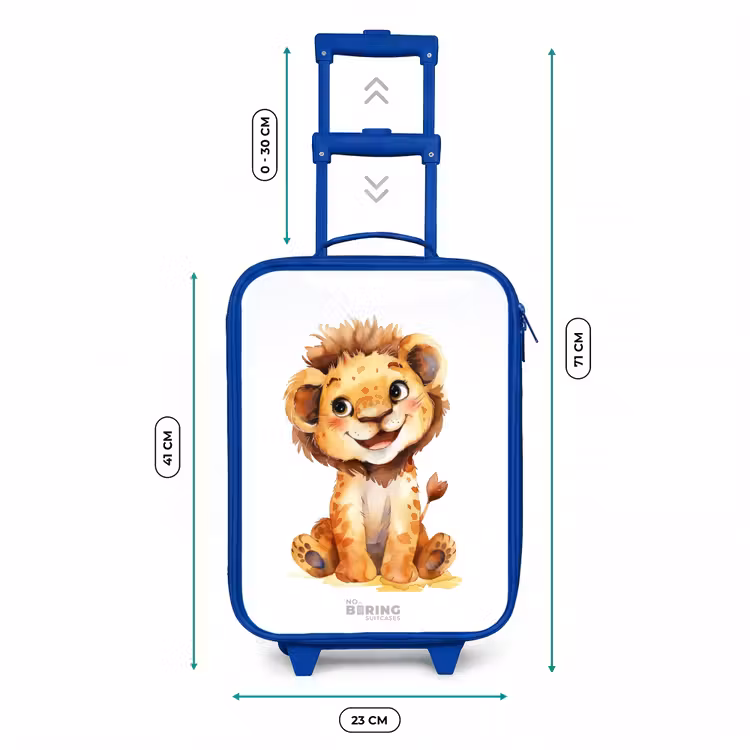 Baby leeuw Kinderkoffer - Blauw klein -productfoto_formaten