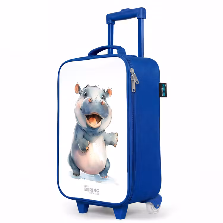 Baby nijlpaard Kinderkoffer - Blauw klein -productfoto_schuin