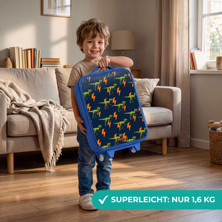 Bliksemsnelle raptors Kinderkoffer - Blauw klein -sfeer2_DE