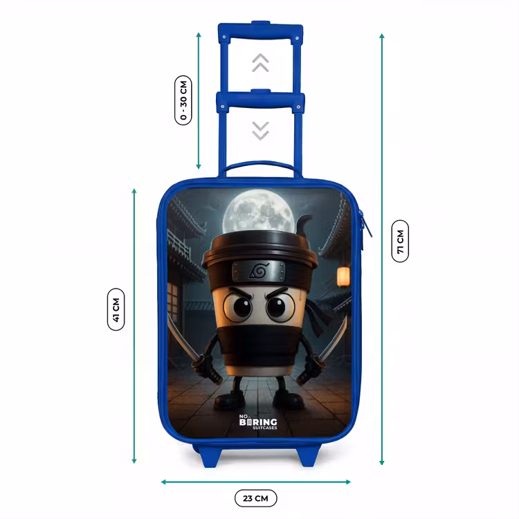 Capuchino Assassino Kinderkoffer - Blauw klein -productfoto_formaten