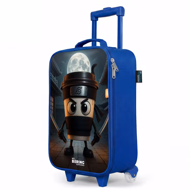 Capuchino Assassino Kinderkoffer - Blauw klein -productfoto_schuin