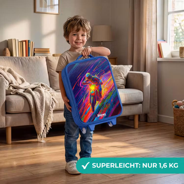 Crossmotor - Neonkleuren - Lijnen - Helm Kinderkoffer - Blauw klein -sfeer2_DE