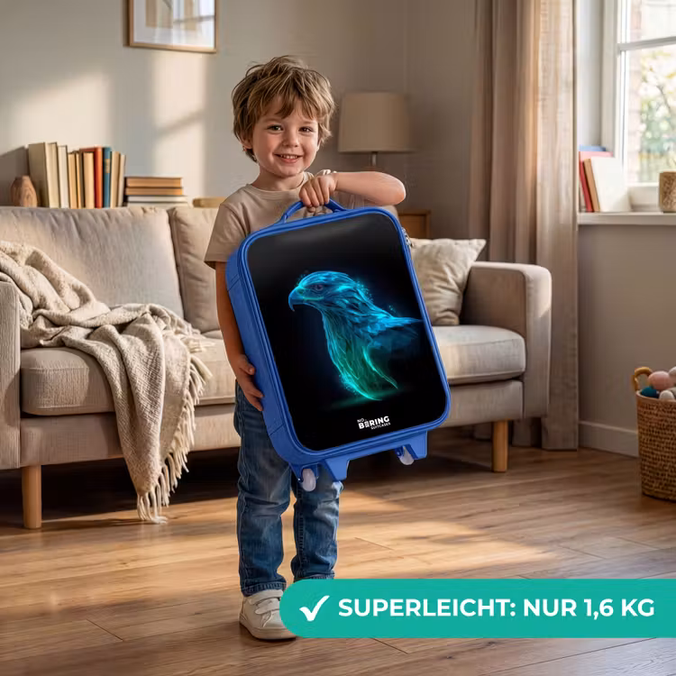 Digitale adelaar in profiel Kinderkoffer - Blauw klein -sfeer2_DE