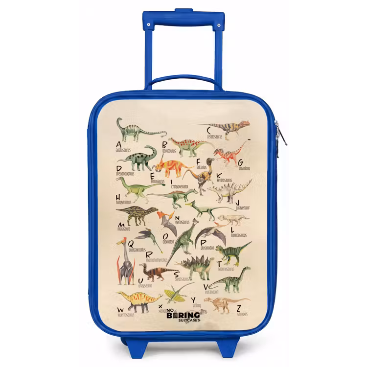 Dino alfabet Kinderkoffer - Blauw klein -zz3dotto