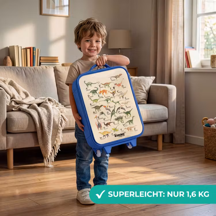 Dino alfabet Kinderkoffer - Blauw klein -sfeer2_DE