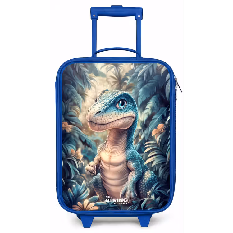 Dino in mystieke jungle met maanlicht Kinderkoffer - Blauw klein -zz3dotto