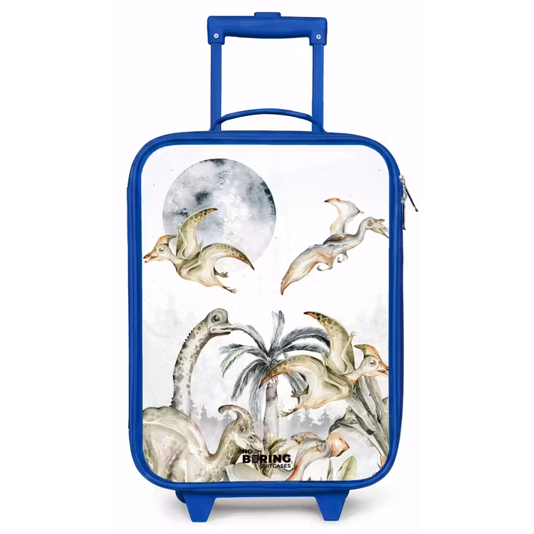 Dino's in de jungle Kinderkoffer - Blauw klein -zz3dotto