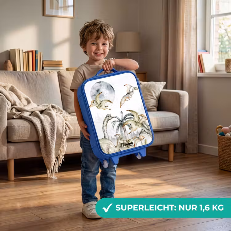 Dino's in de jungle Kinderkoffer - Blauw klein -sfeer2_DE