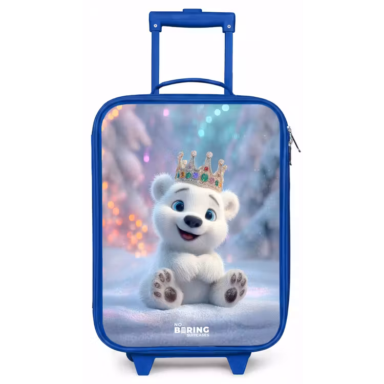 IJsbeer - Kroon - Winter Kinderkoffer - Blauw klein -zz3dotto
