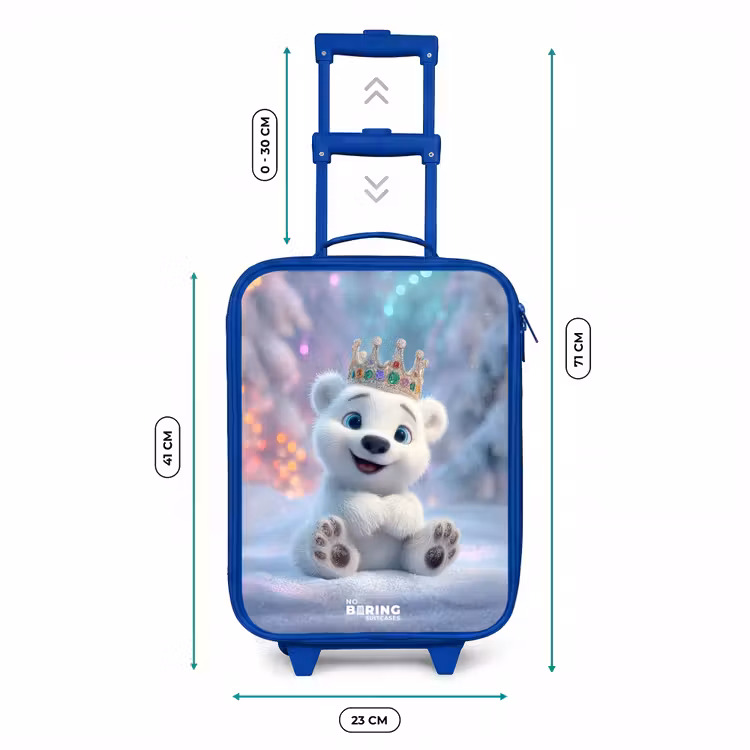IJsbeer - Kroon - Winter Kinderkoffer - Blauw klein -productfoto_formaten