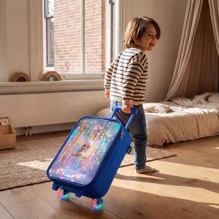 Fee - Elf - Regenboog Kinderkoffer - Blauw klein -sfeer1