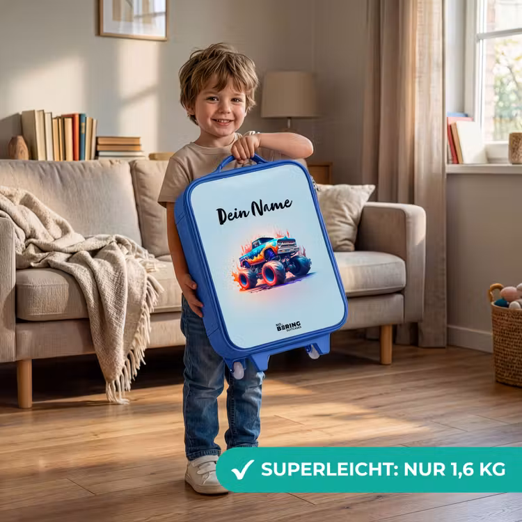 Fierce Wheels Kinderkoffer - Blauw klein -sfeer2_DE