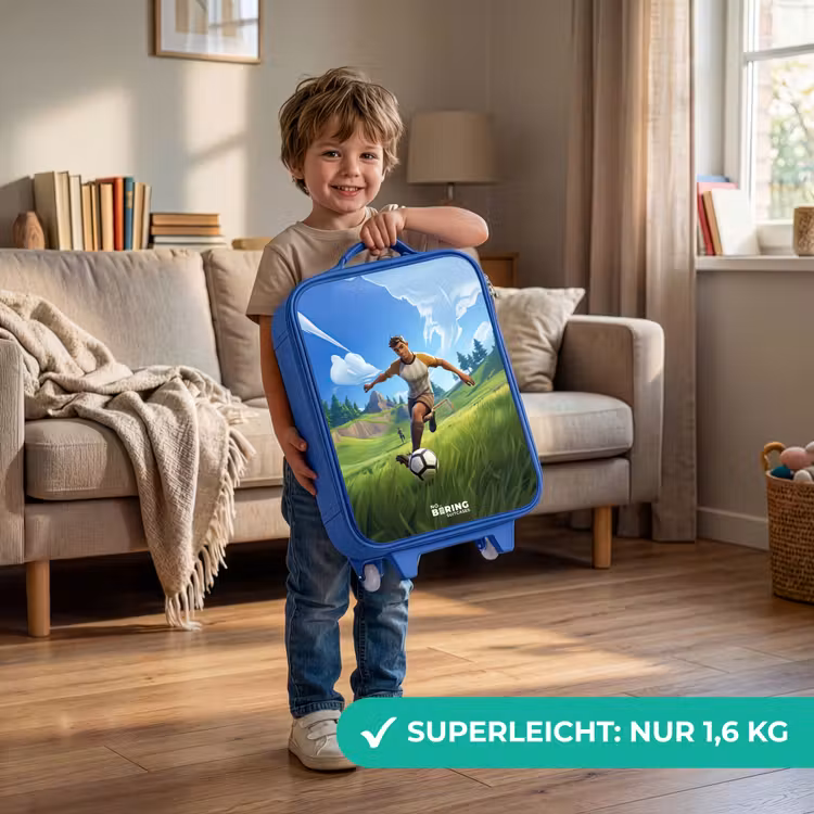 Voetbal - Jongen - Goal - Voetbaltenue Kinderkoffer - Blauw klein -sfeer2_DE