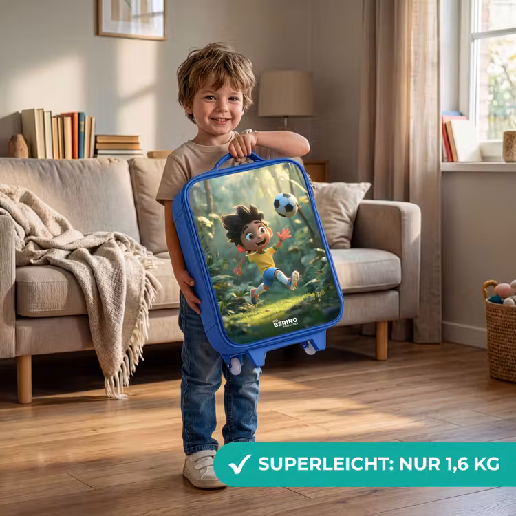 Voetbal - Jongen - Bos Kinderkoffer - Blauw klein -sfeer2_DE