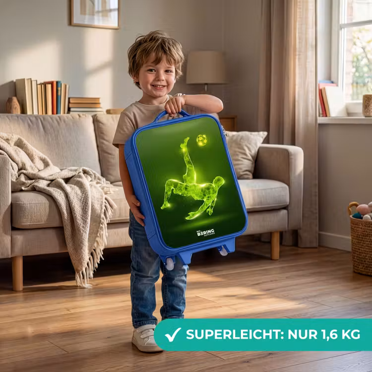 Groene neon omhaal in actie Kinderkoffer - Blauw klein -sfeer2_DE