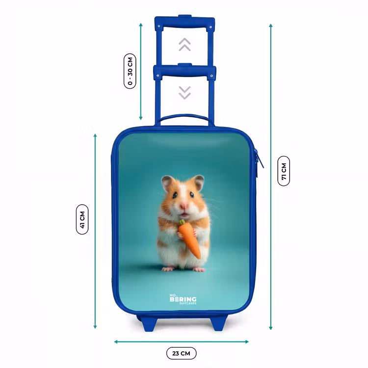 Hamster - Wortel - Dier Kinderkoffer - Blauw klein -productfoto_formaten