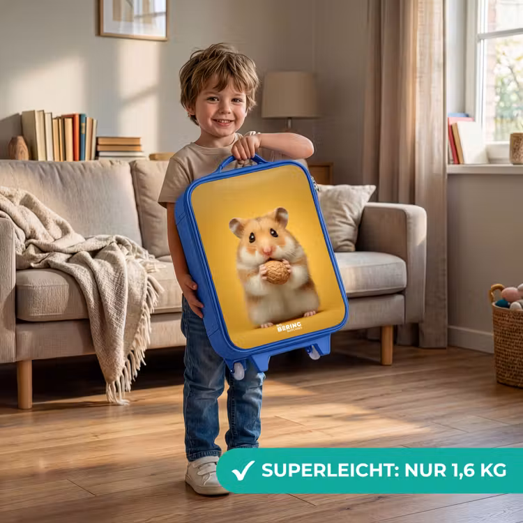 Hamster - Walnoot - Dier Kinderkoffer - Blauw klein -sfeer2_DE