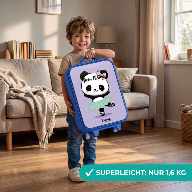 Kawai - Ballet - Panda Kinderkoffer - Blauw klein -sfeer2_DE