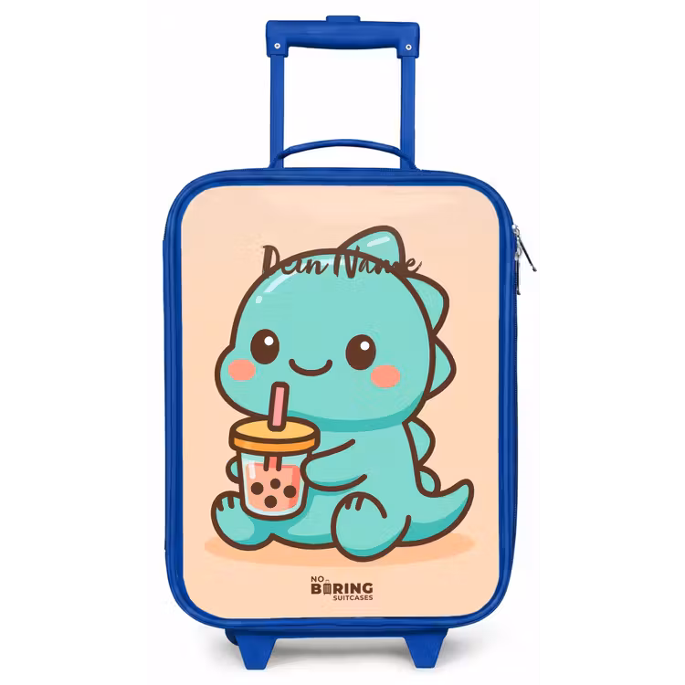 Kawai - Dino - Bubbletea Kinderkoffer - Blauw klein -zz3dotto