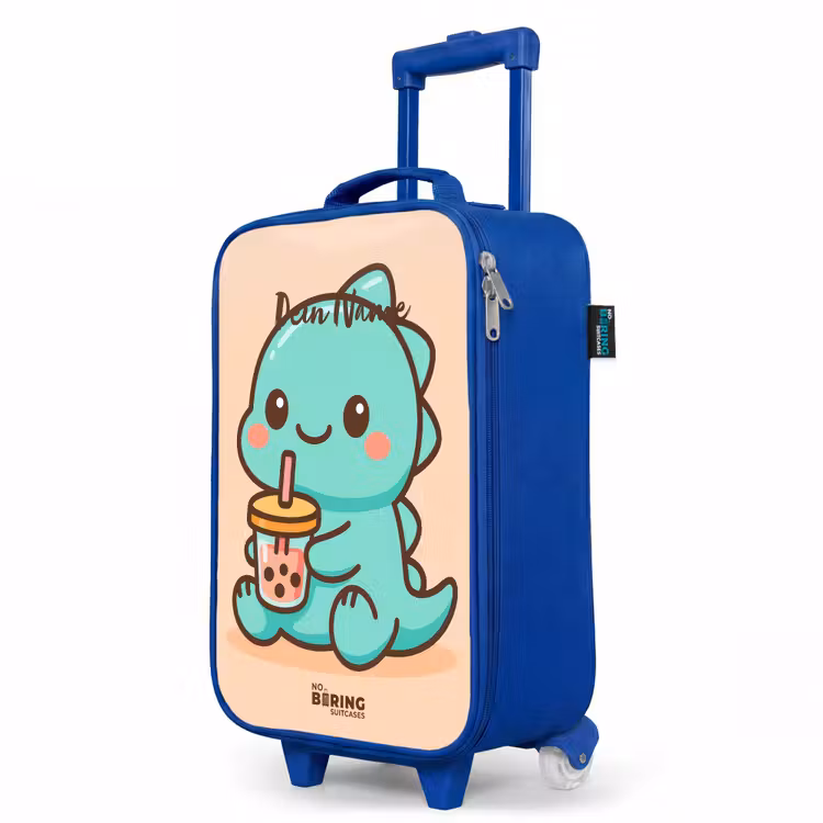 Kawai - Dino - Bubbletea Kinderkoffer - Blauw klein -productfoto_schuin