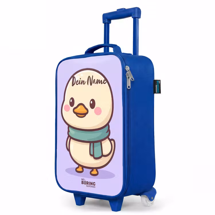 Kawai - Eend - Sjaal Kinderkoffer - Blauw klein -productfoto_schuin