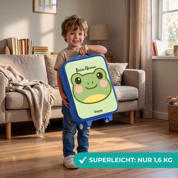 Kawai - Kikker - Groen Kinderkoffer - Blauw klein -sfeer2_DE