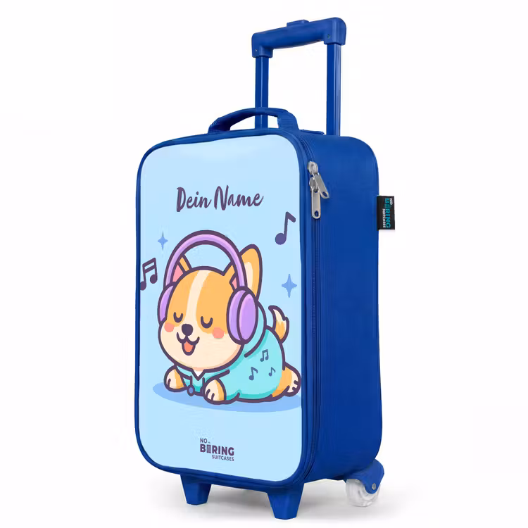 Kawai - Hond - Muziek Kinderkoffer - Blauw klein -productfoto_schuin