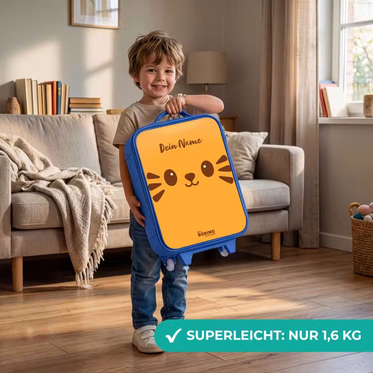 Kawai - Tijger - Oranje Kinderkoffer - Blauw klein -sfeer2_DE