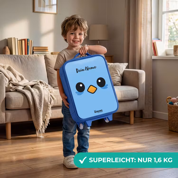 Kawai - Vogel - Blauw Kinderkoffer - Blauw klein -sfeer2_DE