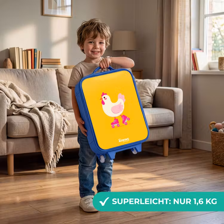 Kip - Rolschaatsen - Geel Kinderkoffer - Blauw klein -sfeer2_DE